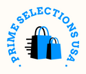 "Prime Selections USA" written in text surrounding two shopping bags